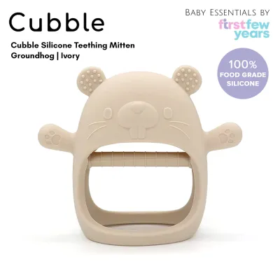 Cubble Baby Silicone Teething Mitten (3 Designs 6 Colors) - 100% Food Grade Silicone Wrist Teether
