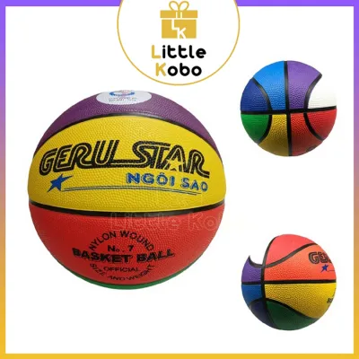 [Geru Star] Bóng Rổ Cao Su 8 Màu Banh Size Số 5 6 7 Chính Hãng 100% Đồ Chơi Thể Thao Phụ Kiện Trẻ Em