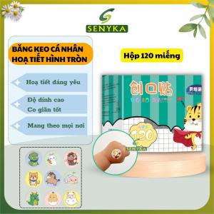 Băng cá nhân tròn trong suốt họa tiết dễ thương cho bé tiệt trùng 120 miếng CN024