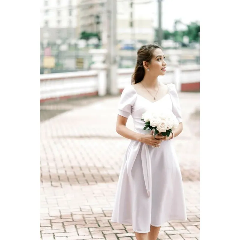 White dress for 2025 civil wedding for sale