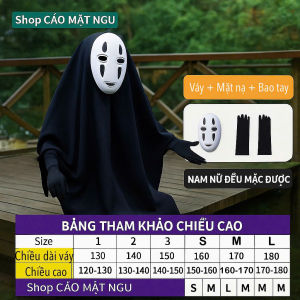 Hóa trang Halloween Vô diện cho bé và người lớn 3 món Cosplay Vô Diện trẻ em