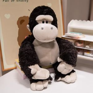 FDYRU Lông mịn Đồ chơi thú bông dễ thương King Kong Phiên bản Q Gối ngủ hoạt hình Gối ngủ cho trẻ em 25/35cm Búp bê thú nhồi bông hoạt hình Quà Tặng trẻ em