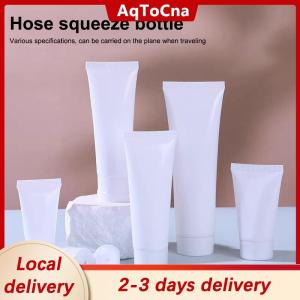 [COD] AqToCna Ship within 24 hours 10 Pcs 15 20 30 50 100ml White Flip Top Empty Refillable Lotion Squeeze Tubes Leakproof Travel For Hand Cream Skincare Lotion DIY