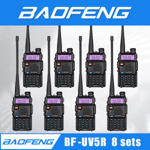 BaoFeng UV-5R Walkie Talkie set of 8 Dual Band VHF/UHF136-174Mhz & 400-520Mhz Handheld Two Way Radio