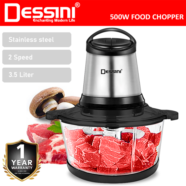 DESSINI ITALY 3.5L Capsule Cutter Spin Chopper Blender Grinder Mixer Mincer Masher Shredder Juicer / Pengisar Pengadun