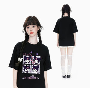 Short sleeved T-shirt for womens summer 2024 new loose design niche American half sleeved top