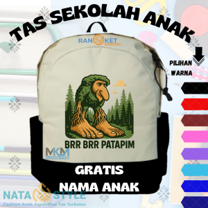 Tas Sekolah Anak Anomali Brr Brr Patapim I Tas Ransel/Backpack Anak Anomali Brr Brr Patapim Free Cetak Nama