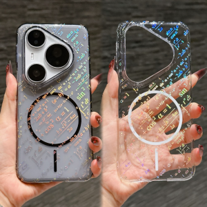 For Huawei Pura 80 Ultra Case Hard Transparent Function Magnetic Magsafe Protective Back Cover For Huawei Pura 80 70 Pro Shell