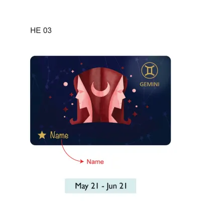Personalised Ezlink Card Cute Horoscope Style perfect Customisable as gifts