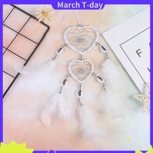 March 1x Feather Dream Catcher ลมตีระฆังรถภายในผนัง Dreamcatcher เครื่องประดับ