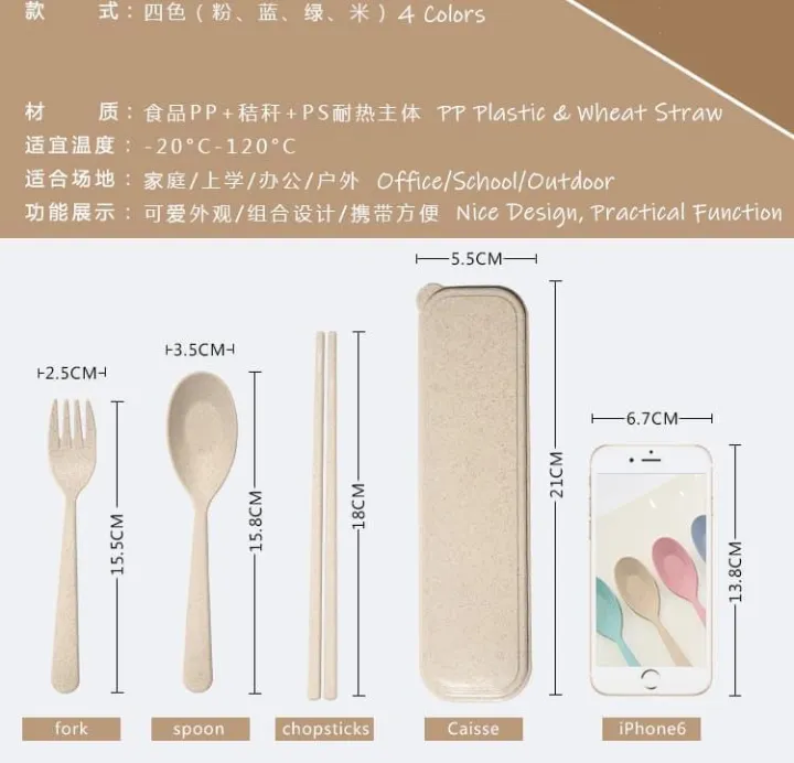 **%20Use%20OPP%20packaging%20**%20%20Portable%20Wheat%20Cutlery%20Set%20Travel%20Spoon%20Fork%20Chopstick%20Box%20-%20Image%206