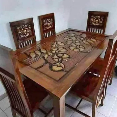 meja makan minimalis kayu jati / meja jati / meja makan jati / kursi jati / kursi makan jati / furniture jepara / mebel jati / toko mebel / jabodetabek