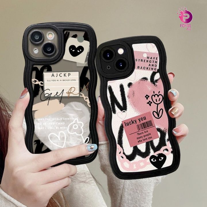 PA Softcase Gelombang karakter SS134 Casing HP Kekinian kompatibel untuk iphone 7 8 PLUS X XS XR 11 12 13 14 PROMAX