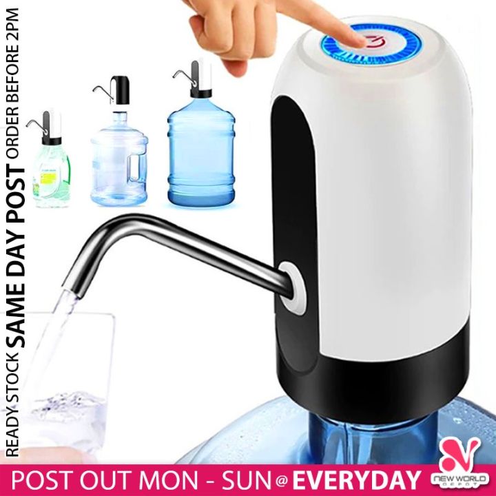 𝗢𝗡𝗘 𝗞𝗘𝗬 𝗢𝗣𝗘𝗥𝗔𝗧𝗘 》 Electric Water Dispenser Pump Rechargeable Auto ...
