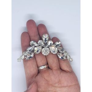 [1pcs] Iron on Exclusive Glass Crystal Patch Manik Tampal Diamond Chunky Beads Manik Baju Nikah DIY Kod 103