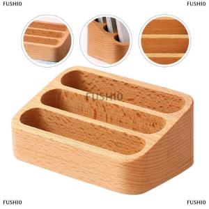 [COD] FUSHI0 1pcs Wood Desktop Business Card Display Stand Memo Holder Storage Box Wood Card Organizer For Office