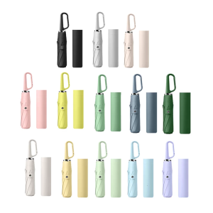 ร่มกันแดดขนาดเล็ก8นิ้วร่มพับได้ร่มกันลมแบบพกพาที่เคลือบเทฟลอนและแห้งเร็ว