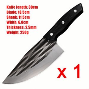 Japanese Chef Knife For Kitchen 30cm High Quality Stainless Steel   Butchers Knife Heavy Duty Meat Knife Fish Head Chop Bone Knife Cooking Knives Boning Knife Multi Function Kitchen Knife