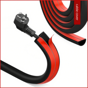 NEMOPH 1/2/3/5meter Soft PVC Cable Sleeve Self-Adhesive Flexible Cable Management Protector Useful Anti-Step Cord Hider Floor Installation