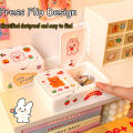 Cute Press Storage Box Student Desktop Makeup Storage Box Multi-functional Student Stationery Storage Organizer Cosmetics Shelf. 