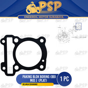Paking Blok Boring Bawah Mio J (Bahan Plat) - Packing Peking Gasket Cylinder Silinder Block Seher