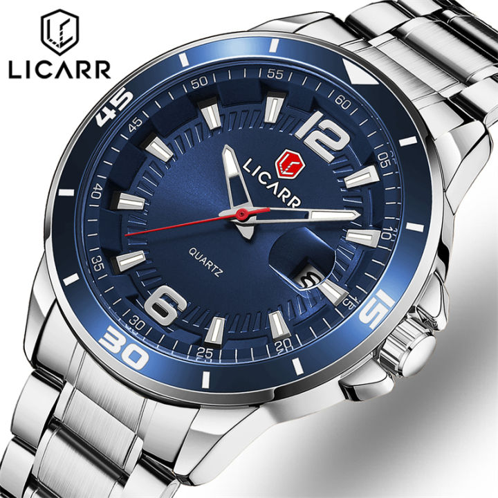 LICARR Men's Watches Casual Original Brand Fashion Sport Men Watch  Stainless Steel Date Luminous Waterproof Wristwatch Lazada PH