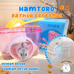 Hamtoro / Bathub EXTERNAL /  Tempat Mandi Hamster/ Rumah Hamster Besar