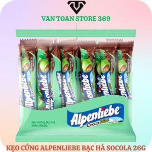 Kẹo cứng ALPENLIEBE hương bạc hà nhân socola thỏi 26g
