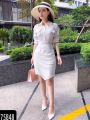 [HCM]Đâm Ford Dự Tiệc Dạo Phố Sang Chảnh Kiểu Dáng Cổ Sơ Mi Đai Eo Duyên Dáng. TH TUẤN HƯNG FASHION. 