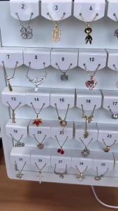 Stainless steel necklace for women high-end zircon geometric niche pendant light luxury design accessory fashionable and simple jewelry