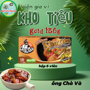 [1 HỘP 6 VIÊN 126GR] VIÊN GIA VỊ KHO TIÊU GOLD THƯƠNG HIỆU ÔNG CHÀ VÀ