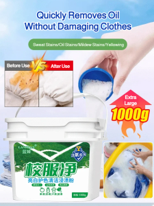 Strong stain removal color retention bright white laundry detergent for school uniforms