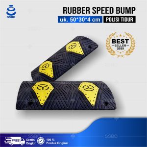 POLISI TIDUR KARET RUBBER SPEED HUMP FULL PVC ANTI PECAH PANJANG 50 CM COD TERLARIS