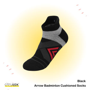CITRUSOX Arrow Badminton Cushioned Ankle Socks (22-25cm fits EU36-40) #1436