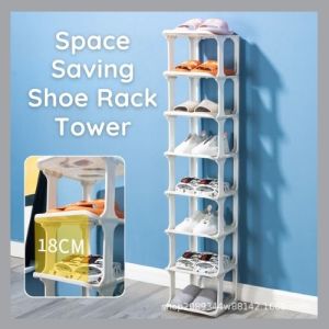 SG Seller Space Saving Shoe Rack Tower HDB BTO Shoe Cabinet Furniture Organiser Shelf Doorway