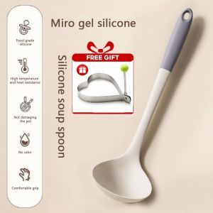 Silicone Kitchen Utensil Non Stick Utensils Cooking Tool Spoon Soup Ladle Turner Spatula  Food Grade Non-Stick Spatula Kitchenware Set earphea