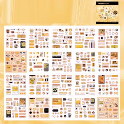 DIY Stationery Supplies Scrapbooking Collage Stickers Book Collage 20 Sheets Junk Journal Sticker Cartoon