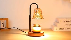 Candle Warmer Lamp Adjustable Brightness Height Electric Wax Melt Aromatherapy Fragrance Holder Bedroom Living Room Decor