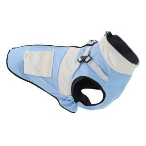 ZHONGMEET Windproof High Collar Dog Jacket with Harness Waterproof Winter Dog Coat Fashion Warm Dog Vest Jacket Winter