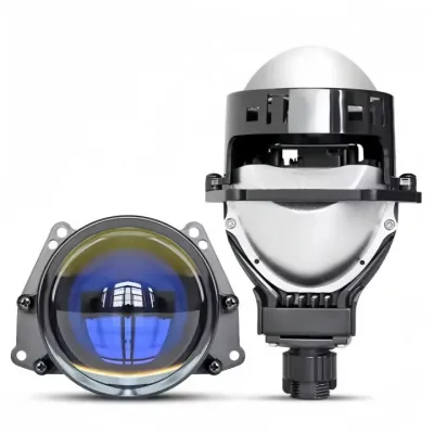 เลนส์โปรเจคเตอร์ไฟหน้ารถยนต์ LED Hi/Lo Beam H4 H7 9005 HB3 9006 HB4 2.5 นิ้ว 3.0 นิ้ว 2 ชิ้น