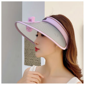 Mũ Chống Nắng Kèm Quạt USB 3 Tốc Độ Gió Chống Tia Cực Tím Mũ Lưỡi Trai Nửa Đầu Cho Mẹ và Bé Nón Rộng Vành Chống Nắng