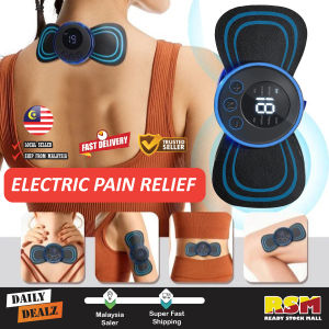 Portable EMS Mini Electric Massager Patch Stimulator Muscle Pain Relief / Mesin Pad Lekat Pengurut Badan