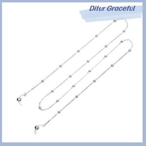 Ditur ผู้หญิงใหม่ทองแว่นตาโซ่แว่นตากันแดดอ่านลูกปัด EYEWEAR เชือกคอ