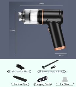 JCLSGP Wireless USB Mini Handheld Vacuum and Dust Blower for Succulent Plants Flowers