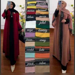 ZIFA FASHION // COD // ABAYA DRESS KAFTAN WARNA BESTSELLER // GAMIS CRUTY PAYET TERMURAH // GAMIS RENDA FASHION WANITA TERUPDATE // *AV