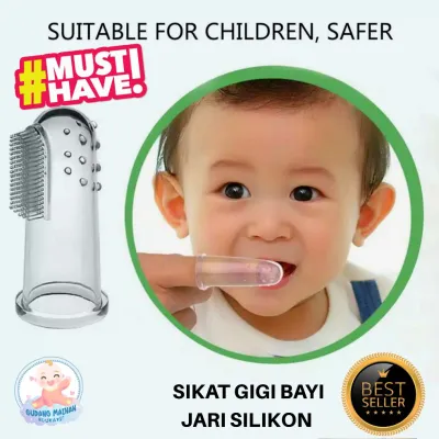 2PC Wajib Punya! sikat gigi jari silikon bayi aman lembut