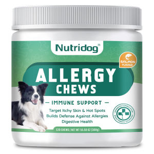 Nutridog dog vitamins and supplement Anti-allergy & ImmunoBooster for Dogs vitamins for dogs itchy skin Allergy Treatment 600g