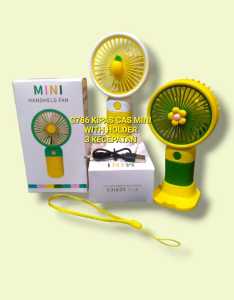 G786 KIPAS ANGIN CAS MINI HOLDER ORIGINAL FAN PORTABLE TANGAN CHARGER USB GENGGAM PEGANG MEJA DESK