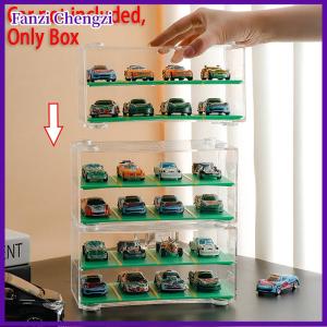 Fanzi ตู้เก็บของอะคริลิกกันฝุ่น1:64สำหรับรถยนต์กล่องแสดงสินค้าแบบใสกล่องเก็บของตู้เก็บของเล่นโมเดลรถ