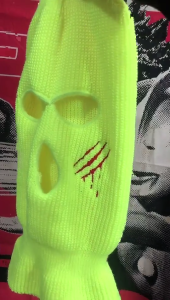 3-Hole Mask Knitted Full Face Cover Winter Balaclava Face Mask for World Football Day International Basket Thanksgiving